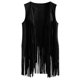 thumbnail image 2 of Women's Cardigans Women Autumn Winter Suede Ethnic Sleeveless Tassels Fringed Vest Cardigan, 2 of 5