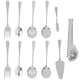 thumbnail image 1 of 1 juego de cubiertos de acero inoxidable reutilizables, cuchara dispensadora de buffet, mesa de comedor, cuchara de metal para servir sopa, pala, tenedor., 1 of 5