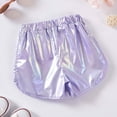 thumbnail image 4 of Girls Summer Shorts Playful Athletic with Elastic Waist for Toddlers and Kids Purple 2 Years-3 Years, 4 of 7