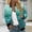 (Fashion 39)Green, variant on Women's Spring Fall Zip Up Jacket Fashion Random Print Casual Lightweight Coat without Hood