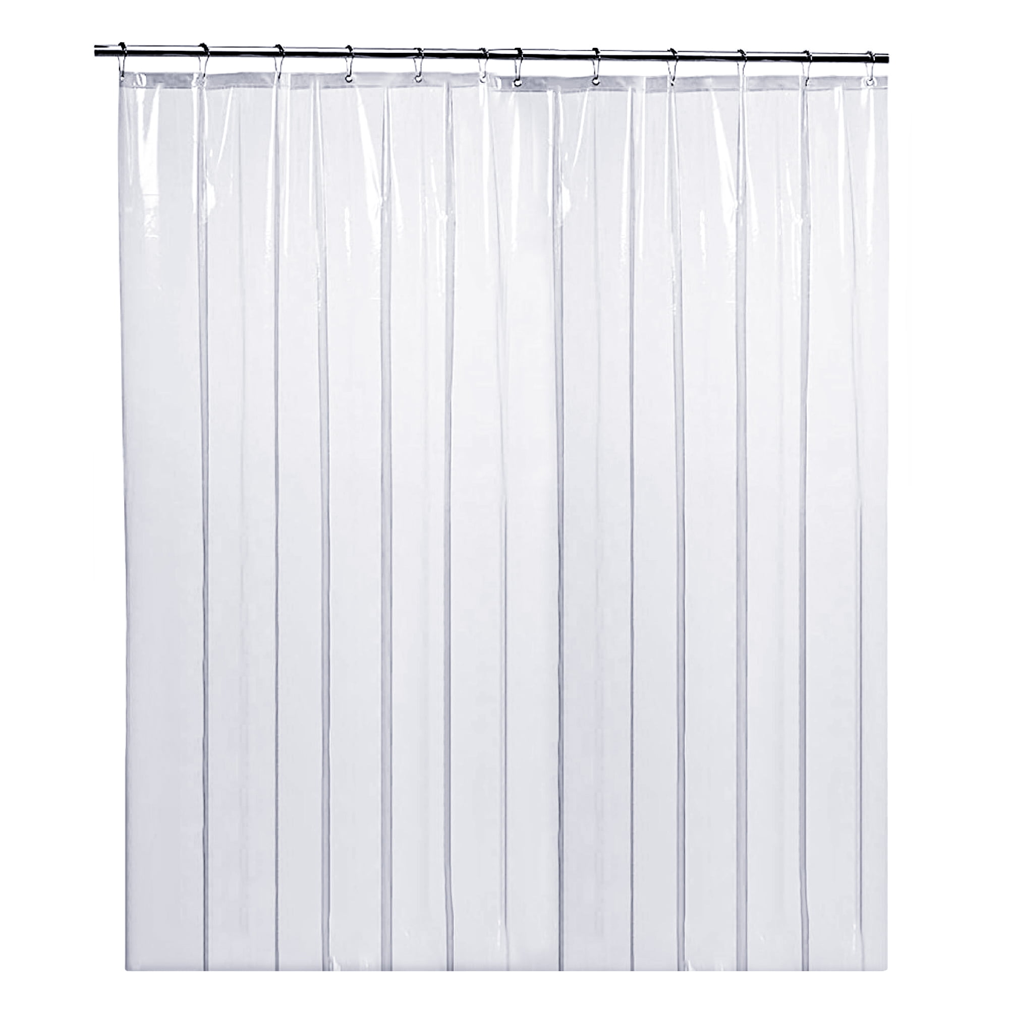 Clear Mildew Resistant Shower Curtain Liner Anti-Bacterial Heavy Duty 72 x 84 