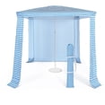 thumbnail image 2 of Costway Cabaña Plegable de Playa 202 x 202 cm Carpa Portátil Toldo de Playa Fácil de Montar Pared Desmontable para Camping Patio Picnic Azul, 2 of 9