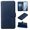 Blue, variant on Wallet Phone Case for Xiaomi Note 10 with Card Holder and Stand Function Black