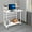 White, variant on Free Standing Home Office Desk, Rolling 3-Tier Computer Desk (Black+Log Color)