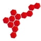 thumbnail image 2 of 12pcs de Pared Hexagonal Plástico 3D Colco Decoración para hogar Color rojo, 2 of 6