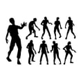 thumbnail image 3 of Adhesivos de pared con silueta de zombi para Halloween, PVC, 40 x 57 cm, 3 of 3