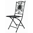 thumbnail image 4 of Rustic Matte Black Barcelona Bistro Folding Chair - Sold in Sets of 4 by Chivari, 4 of 15
