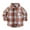 Brown, variant on Eltusu Boys Plaid Shirts , Cotton Lapel Collar Button-Up Breathable Long Sleeve Shirts Light Blue Size 1-10 T