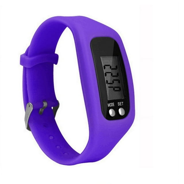 Pedometer Watch with LCD Display Simple Operation Walking Fitness Tracker Wrist Band Digital Step Counter New