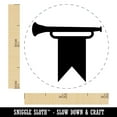 thumbnail image 2 of Trumpet and Banner Royal Medieval Self-Inking Rubber Stamp Ink Stamper - Brown Ink - Mini 1/2 Inch, 2 of 7