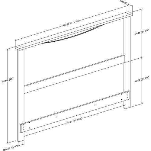 South Shore Gramercy Full/Queen Headboard (54"/60"), Multiple Finishes
