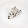 thumbnail image 3 of Lakshya Jewel LLC His & Her Trio Ring Set 2Ct CZ 14K White Gold Plated Round Cut, 3 of 5