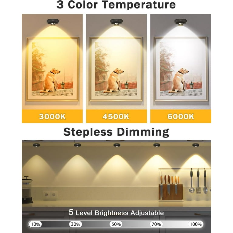 Willed 3-Pack Rechargeable LED Picture Lights with Remote photo 5