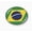 Flexible, variant on BestLicensePlateFrames Brazil Flag 3D Domed Car Emblem Badge Sticker, Flexible Round Design