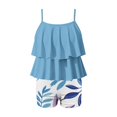 thumbnail image 6 of ATOGUTA Girls Two Piece Tankini Swimsuit Summer Ruffle Swimwear Two Piece Boyshort Tankini Kids Swimsuit Size 6-15, Multicolor, 6 of 6