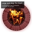 thumbnail image 3 of 42 Inch with 2 Grills, Wood Burning for Outside with Lid, and Round Waterproof Cover, BBQ& Outdoor Firepit & Round Metal Table 3 in 1 for Patio, Picnic, Party, 3 of 6