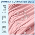 thumbnail image 3 of Yalamila Cooling Blanket for Hot Sleepers,Ultra Soft Lightweight Comforter,Summer Essential,Light Pink,Queen, 3 of 9