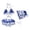 Blue, variant on Ymyiu Baby Girls' Swimwear Girls' 3 Piece Set Print Bikini Swimsuit with Drawstring Beach Skirt Cute Ruched Bathing Suit 5T 6T (Blue,5-6 Years)