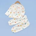 thumbnail image 2 of Plebaso Spring Summer Clothes Set for Kids Button down Shirts Long Pants Cute Lounge Suit 2 Piece Outfits, 2 of 3