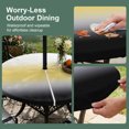 thumbnail image 5 of Round Outdoor Tablecloth with Umbrella Hole and Zipper, Yellow Black Omber Tablecloth with Elastic Waterproof, Modern Gray Gradient Abstract Art Patio Table Covers for 36" - 44" Picnic Pool Tables, 5 of 9