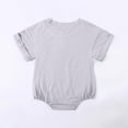 thumbnail image 3 of ZHUGeLI Toddler Baby Boy Girl Bubble Romper Infant Oversize Plain Crewneck T-Shirt Bodysuit Tops, 3 of 8