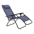 thumbnail image 3 of Sunjoy Modern Zero Gravity Foldable Outdoor Lounge Patio Chair, Blue, 3 of 10