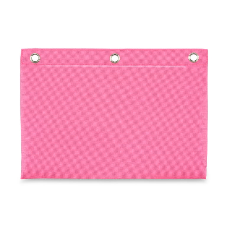 Pen+Gear Solid Binder Pouch, Pink 