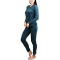 thumbnail image 4 of ToBeInStyle Women's Soft Velvet Long Sleeve Top and Bottom Thermal Set, 4 of 7