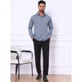 thumbnail image 5 of DARING DIVA Men's Point Collar Button Long Sleeve Business Shirts L Gray, 5 of 7