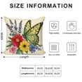 thumbnail image 2 of Pioneer Flower And Butterfly Pillow Covers,Pioneer Flower And Butterfly Throw Pillow Covers 24"×24" ,Living Room Sofa Couch Pillow Covers,Decorative Pillow Covers, 2 of 7