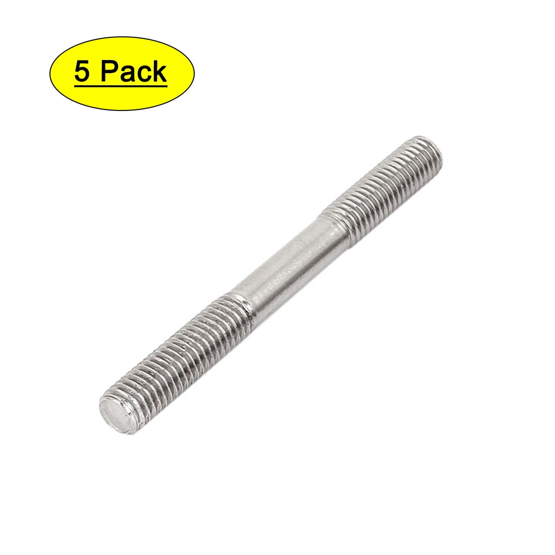 Metric Double-Ended Stud with Plain Center 50 pcs M16-2.0 X 35mm Screw-in End 1.0 X Diameter A4 Stainless Steel DIN 938 