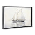 thumbnail image 2 of Stupell Industries Tropical Neutral Sailboat Reflection Black Floating Frame Canvas Art, 25 x 17, by Petals Prints Design, 2 of 8