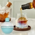 thumbnail image 4 of Ice Ball Maker Whiskey Ice Mold Silicone Ice Cube Tray 2.5 Inches Sphere Ice Mold for Whiskey and Cocktails Blue, 4 of 8
