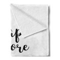 thumbnail image 2 of Explore Soft Flannel Fleece Throw Blanket, Hand Drawn Brush Calligraphy Words Escape Explore Dream Discover Lettering, Cozy Plush for Indoor and Outdoor Use, 60" x 80", Black and White, by Ambesonne, 2 of 5