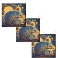 thumbnail image 7 of Dreamtimes 3 PCS Sunflower Hedgehogs Watercolor Baby Muslin Washcloths, Face Towel Burp Cloths Ultra Soft Absorbent Cotton Bath Wipes Towels for Newborn Boys Girls, 7 of 7