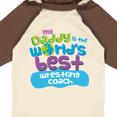 thumbnail image 4 of Inktastic Daddy is Worlds Best Wrestling Coach Boys or Girls Long Sleeve Baby Bodysuit, 4 of 5