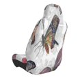 thumbnail image 2 of Balery Vintage Butterflies Pattern Car Seat Cover - Soft & Breathable Front Premium Covers with Non-Slip Protector Fits Most Automotive, Vans, SUVs, Trucks - 1 Unit, 2 of 5