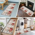 thumbnail image 5 of Christmas 2'x6' Runner Rugs for Hallway Kitchen Bedside Non Slip Washable, Retro Xmas Deer Candy Ice Cream Pine Needle Entryway Rug Runners with Rubber Backing, Long Carpet Runner for Laundry Room, 5 of 8