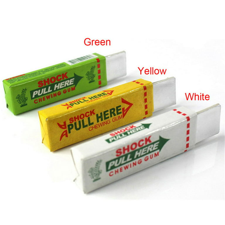 Mchoice Safety Trick Joke Toy Electric Shock Shocking funny Pull Head Chewing  gum Gags 