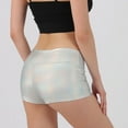 thumbnail image 7 of AherBiu Dancing Shorts for Women Shiny Low Rise Party Shorts Slim Bottom Short Leggings Clubwear, 7 of 7