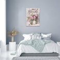 thumbnail image 6 of Farm Pink Rose Flower Bathroom Decor Wall Art Rustic Farmhouse Floral Hummingbird Just Breathe Pictures Wall Decor Canvas Painting Prints Artwork Home Decorations Framed for Bedroom Kitchen 12"x16", 6 of 6