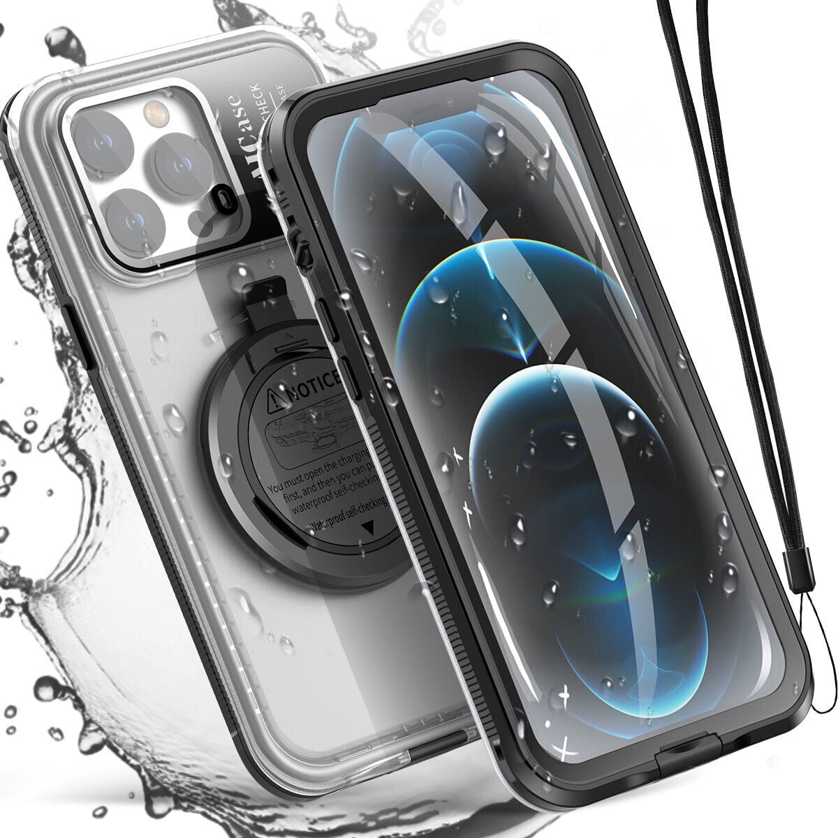 AICase Self-Check Waterproof Phone Case for iPhone 12 Pro Max