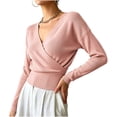 thumbnail image 5 of Women's Fall Winter Fashion Tops Solid Color Collar Waist Cinched Top Daily Office Wear, 5 of 8