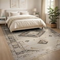 thumbnail image 3 of ODIKA 8'x10' Boho Distressed Vintage Motifs Geometric Tassel Stripe Southwestern Washable Area Rug None for Living Room, Under Sectional, Family , Durable, Non-Slip, 3 of 7