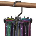 thumbnail image 5 of Gustave 3 Pack 360° Rotatable Tie Rack Belt Hanger Holder Hook Closet Accessories Space Saving Storage Organizer for Ties, Belts, Scarf, Necktie, 5 of 8