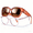 clear red * brown, variant on Sleek Vintage Square Fit Over Glasses, UV400 Defense, Perfect for Romantic Dates & Afternoon Tea