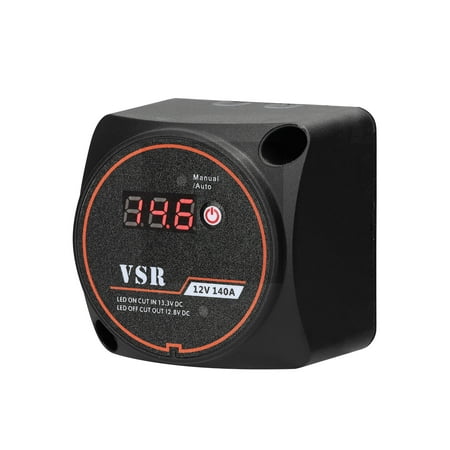 

OWSOO 12 V 140A Dual Battery Isolator Battery Isolation Controller ManualAuto Modes VSR-Voltage Sensitive Relay with Digital Display for ATV UTV Boat RV