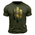 thumbnail image 1 of Camisa Casual de Cuello de la Tripulación de la Impresión de la Selva de Manga Corta Top Ligero de Poliéster para los Hombres, Camiseta de Manga Corta para el Uso Diario de Primavera Verano, 1 of 9