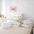 thumbnail image 6 of jejeloiu Vintage Flower 7-Piece Twin Bedding Sets,Rustic Floral Bedding Comforter Set,Brown White Sheet Sets For Adult,Breathable Home Decor Reversible, 6 of 8