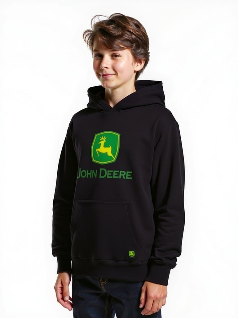 John Deere Boys Graphic Fleece Long Sleeve Hoodie, Sizes 4-18